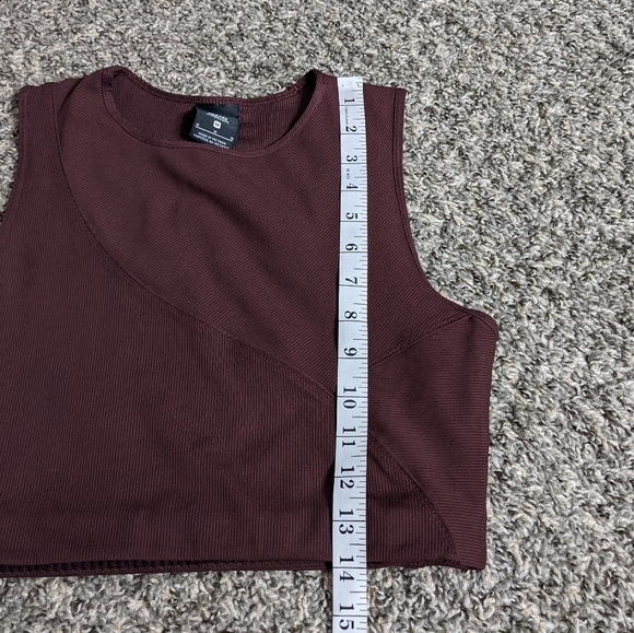 NWT Nike Pro Hypercrop maroon cropped tank M - Picture 6 of 8